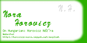 nora horovicz business card